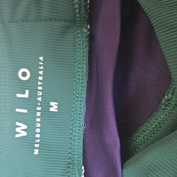 Willo- By Anthropologie Women's M Green and Black Sports Bra with Racerback - Picture 6 of 8